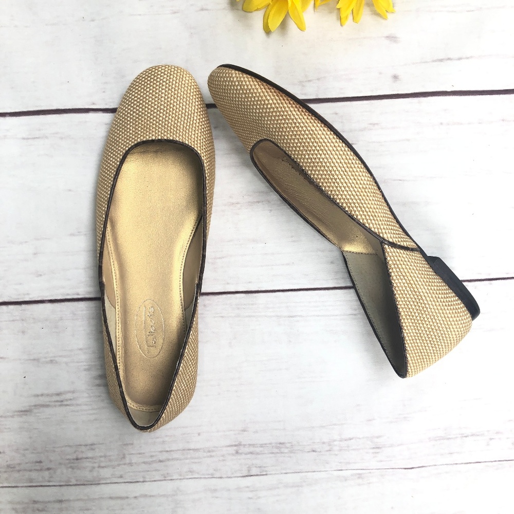 Talbots Burlap Style Flats